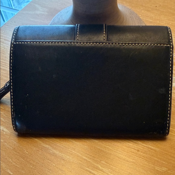 Coach Black Leather Tri-Fold Wallet - Picture 5 of 5